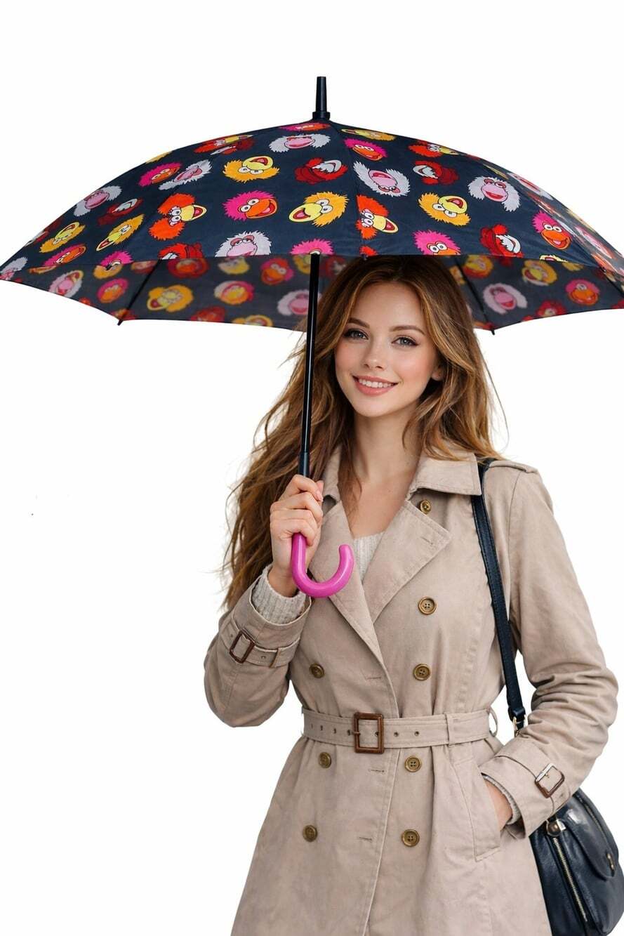 Fraggle Rock Character Umbrella Jim Henson Vintage Style Colorful New NWT